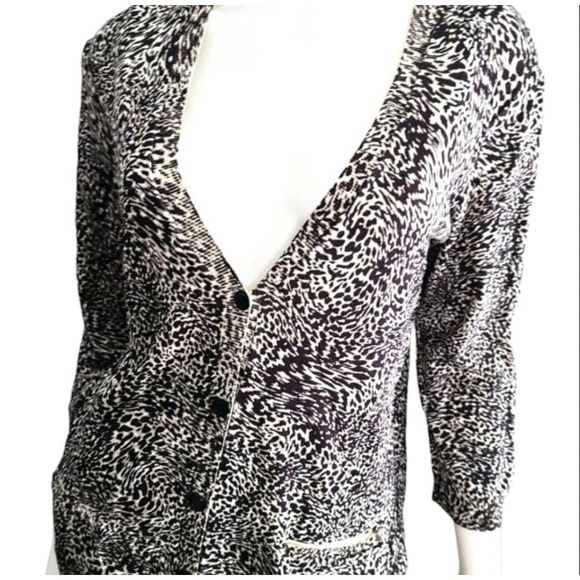NWT Jones New York Animal Print Cardigan Large - Picture 8 of 9